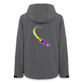 Rakete Lila - Frauen Recycelte Softshelljacke von Stanley/Stella - Anthrazit - Hinten - AI Model Female 172 light (172cm)