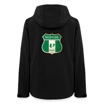 Design du drapeau de Maiduguri, Nigeria - Veste softshell femme recyclée Stanley/Stella - noir - Dos - AI Model Female 172 light (172cm)