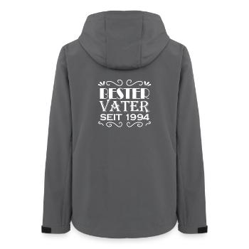 Bester Vater seit 1994 - Frauen Recycelte Softshelljacke von Stanley/Stella - Anthrazit - Hinten - AI Model Female 172 light (172cm)