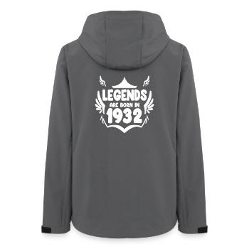 1932 - Jahrgang 1932 - Baujahr 1932 - Frauen Recycelte Softshelljacke von Stanley/Stella - Anthrazit - Hinten - AI Model Female 172 light (172cm)