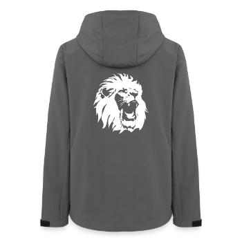 Lion's head - Women’s Recycled Softshell Jacket by Stanley/Stella - anthracite - Back - AI Model Female 172 light (172cm)