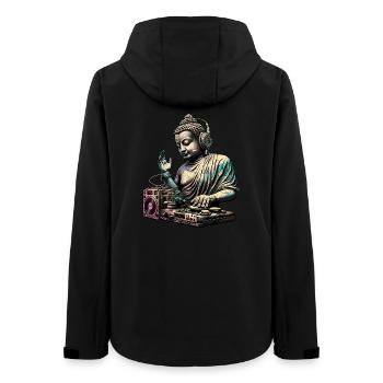 Bouddha DJ - Veste softshell femme recyclée Stanley/Stella - noir - Dos - AI Model Female 172 light (172cm)