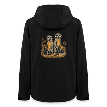 Zwei Erdmännchen - Frauen Recycelte Softshelljacke von Stanley/Stella - Schwarz - Hinten - AI Model Female 172 light (172cm)