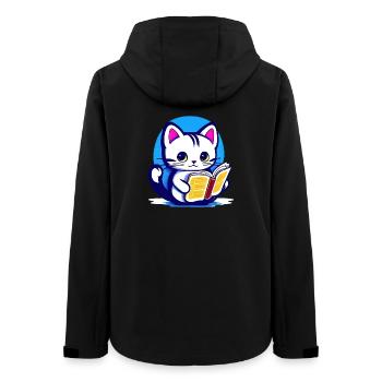 Le chat lit un livre - Veste softshell femme recyclée Stanley/Stella - noir - Dos - AI Model Female 172 light (172cm)