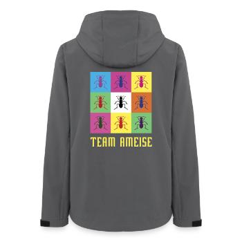 Team Ameise - Frauen Recycelte Softshelljacke von Stanley/Stella - Anthrazit - Hinten - AI Model Female 172 light (172cm)