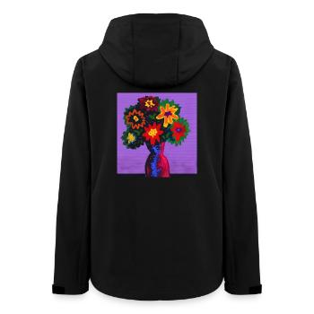 Blumenstrauß in der Vase - Frauen Recycelte Softshelljacke von Stanley/Stella - Schwarz - Hinten - AI Model Female 172 light (172cm)
