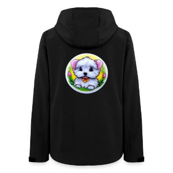 Dog puppy - Women’s Recycled Softshell Jacket by Stanley/Stella - black - Back - AI Model Female 172 light (172cm)
