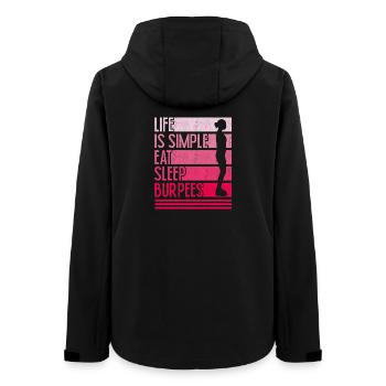Leben ist einfach Burpees Design - Frauen Recycelte Softshelljacke von Stanley/Stella - Schwarz - Hinten - AI Model Female 172 light (172cm)