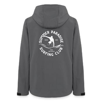 surf, surfing, surfing club, spot de surf - Veste softshell femme recyclée Stanley/Stella - charbon - Dos - AI Model Female 172 light (172cm)