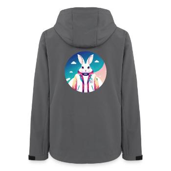 Bunny, Rabbit, Easter Bunny - Women’s Recycled Softshell Jacket by Stanley/Stella - anthracite - Back - AI Model Female 172 light (172cm)