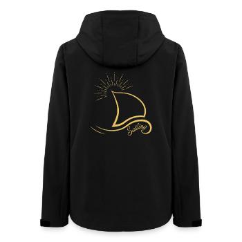 Sailing Minimalist - Sailing Yachting T-Shirt - Frauen Recycelte Softshelljacke von Stanley/Stella - Schwarz - Hinten - AI Model Female 172 light (172cm)