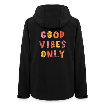 good-vibes-only - Women’s Recycled Softshell Jacket by Stanley/Stella - black - Back - AI Model Female 172 light (172cm)