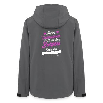 Design Burpees - Veste softshell femme recyclée Stanley/Stella - charbon - Dos - AI Model Female 172 light (172cm)