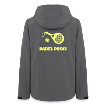 Padel Sport Player Statement Raquette de tournoi - Veste softshell femme recyclée Stanley/Stella - charbon - Dos - AI Model Female 172 light (172cm)