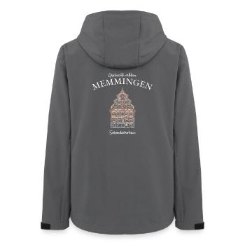 Memmingen, Siebendächerhaus, Schwaben, Bayern - Frauen Recycelte Softshelljacke von Stanley/Stella - Anthrazit - Hinten - AI Model Female 172 light (172cm)