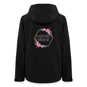Weltbeste Uroma Urgroßmutter Geschenk - Frauen Recycelte Softshelljacke von Stanley/Stella - Schwarz - Hinten - AI Model Female 172 light (172cm)