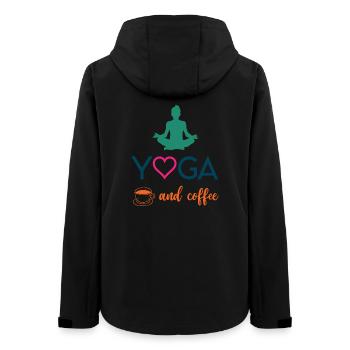 Yoga et café - Veste softshell femme recyclée Stanley/Stella - noir - Dos - AI Model Female 172 light (172cm)