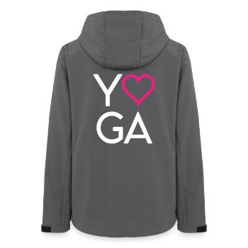 Joga - Frauen Recycelte Softshelljacke von Stanley/Stella - Anthrazit - Hinten - AI Model Female 172 light (172cm)