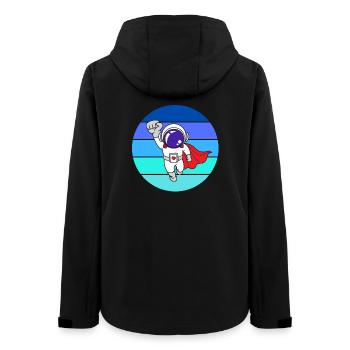 Weltraum, Galaxie, Astronaut - Frauen Recycelte Softshelljacke von Stanley/Stella - Schwarz - Hinten - AI Model Female 172 light (172cm)
