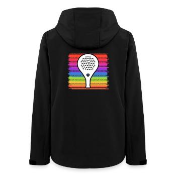 Racket Padel Sport Tennis Padel Game Serve - Women’s Recycled Softshell Jacket by Stanley/Stella - black - Back - AI Model Female 172 light (172cm)