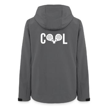 Padelspiel Padel Schläger Spieler Cooler Spruch - Frauen Recycelte Softshelljacke von Stanley/Stella - Anthrazit - Hinten - AI Model Female 172 light (172cm)