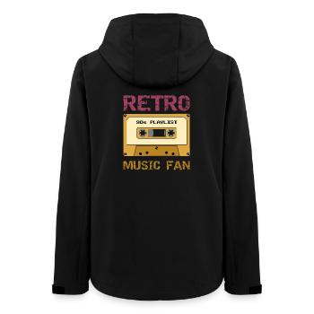 Retro-Musik-Fan - Frauen Recycelte Softshelljacke von Stanley/Stella - Schwarz - Hinten - AI Model Female 172 light (172cm)