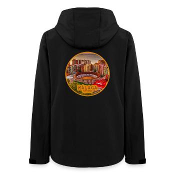 Panorama des arènes de Malaga - Veste softshell femme recyclée Stanley/Stella - noir - Dos - AI Model Female 172 light (172cm)