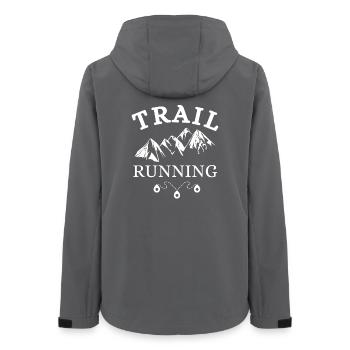 Trail, Trailrunning, Laufen - Frauen Recycelte Softshelljacke von Stanley/Stella - Anthrazit - Hinten - AI Model Female 172 light (172cm)