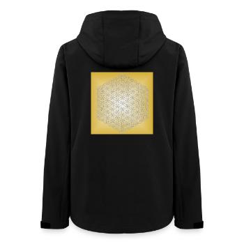Fleur de Vie argent - 5ème dimension - Veste softshell femme recyclée Stanley/Stella - noir - Dos - AI Model Female 172 light (172cm)