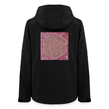 Magdalene - Flower of Life - 8th Dimension - Women’s Recycled Softshell Jacket by Stanley/Stella - black - Back - AI Model Female 172 light (172cm)