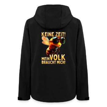 Biene Keine Zeit Volk Braucht Mich Imker Bienen - Frauen Recycelte Softshelljacke von Stanley/Stella - Schwarz - Hinten - AI Model Female 172 light (172cm)