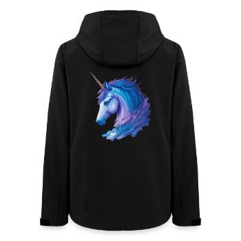Cloud Unicorn in Blue Tones - Women’s Recycled Softshell Jacket by Stanley/Stella - black - Back - AI Model Female 172 light (172cm)