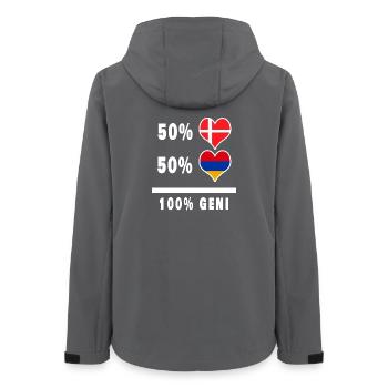 Arménie et Danemark 100% drapeau de génie - Veste softshell femme recyclée Stanley/Stella - charbon - Dos - AI Model Female 172 light (172cm)
