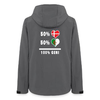 Algeria and Denmark 100% genius flag - Women’s Recycled Softshell Jacket by Stanley/Stella - anthracite - Back - AI Model Female 172 light (172cm)