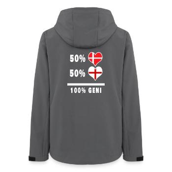 Angleterre et Danemark 100% drapeau de génie - Veste softshell femme recyclée Stanley/Stella - charbon - Dos - AI Model Female 172 light (172cm)