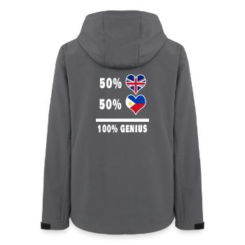 Philippinen und Großbritannien 100% Genius Flagge - Frauen Recycelte Softshelljacke von Stanley/Stella - Anthrazit - Hinten - AI Model Female 172 light (172cm)