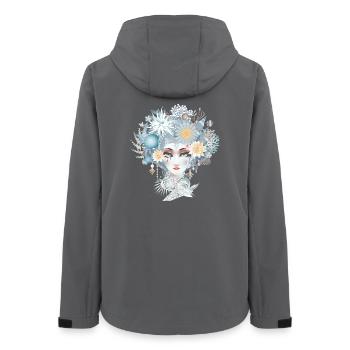 Portrait de sirène dans des couleurs pastel froides - Veste softshell femme recyclée Stanley/Stella - charbon - Dos - AI Model Female 172 light (172cm)
