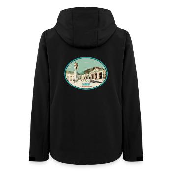 Ehemalige Universität von Coimbra in Portugal - Frauen Recycelte Softshelljacke von Stanley/Stella - Schwarz - Hinten - AI Model Female 172 light (172cm)