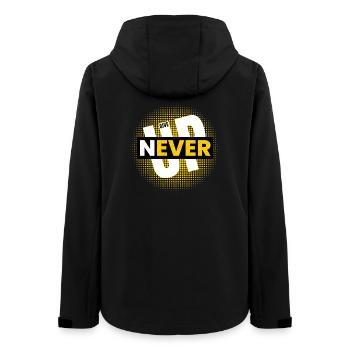 Never Ever Give Up - Motivation Macher Power - Frauen Recycelte Softshelljacke von Stanley/Stella - Schwarz - Hinten - AI Model Female 172 light (172cm)