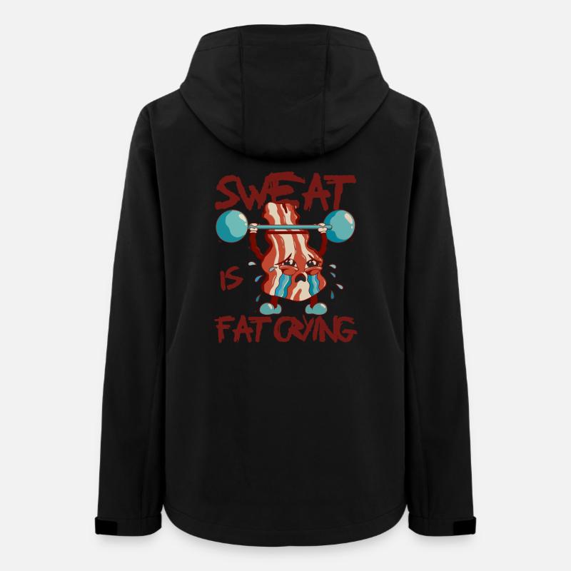 Sweat Is Fat Crying - Women’s Recycled Softshell Jacket by Stanley/Stella - black