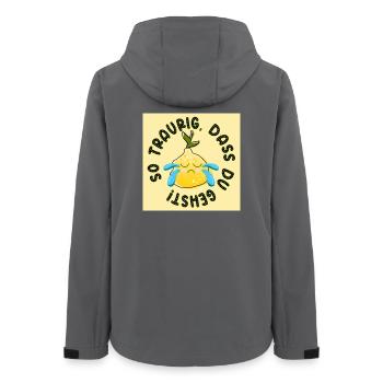 Abschiedsgeschenke - Traurig Sein Sprüche ZITRONE - Frauen Recycelte Softshelljacke von Stanley/Stella - Anthrazit - Hinten - AI Model Female 172 light (172cm)