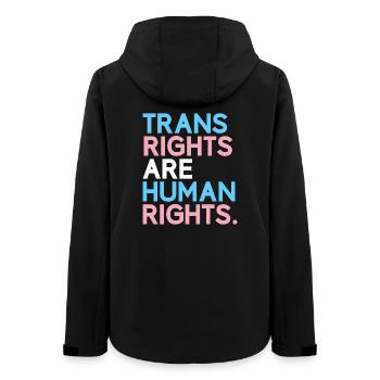 Pride Month LGBT - Trans-Rechte sind Menschenrechte - Frauen Recycelte Softshelljacke von Stanley/Stella - Schwarz - Hinten - AI Model Female 172 light (172cm)