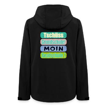 Tschüss Grundschule - Moin Realschule - Frauen Recycelte Softshelljacke von Stanley/Stella - Schwarz - Hinten - AI Model Female 172 light (172cm)