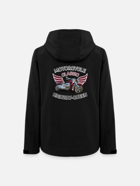 Klassischer Biker Vintage Retro Motorrad Speed Demon - Frauen Recycelte Softshelljacke von Stanley/Stella - Schwarz