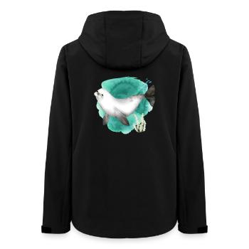 Aquarell Niedliche Robbe im Ozean - Frauen Recycelte Softshelljacke von Stanley/Stella - Schwarz - Hinten - AI Model Female 172 light (172cm)