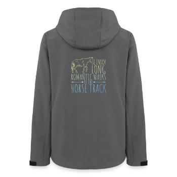 horse racing - Women’s Recycled Softshell Jacket by Stanley/Stella - anthracite - Back - AI Model Female 172 light (172cm)
