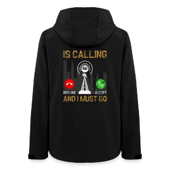 5G Signal City Dilemma - Women’s Recycled Softshell Jacket by Stanley/Stella - black - Back - AI Model Female 172 light (172cm)