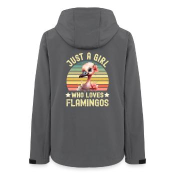 Flamingo - Frauen Recycelte Softshelljacke von Stanley/Stella - Anthrazit - Hinten - AI Model Female 172 light (172cm)
