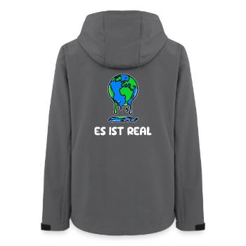 Mutter Erde Umwelt Umweltschäden Statement Natur - Frauen Recycelte Softshelljacke von Stanley/Stella - Anthrazit - Hinten - AI Model Female 172 light (172cm)