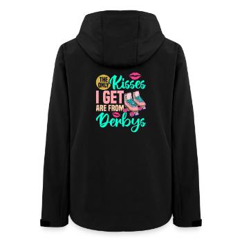 Rollschuh Design - Frauen Recycelte Softshelljacke von Stanley/Stella - Schwarz - Hinten - AI Model Female 172 light (172cm)